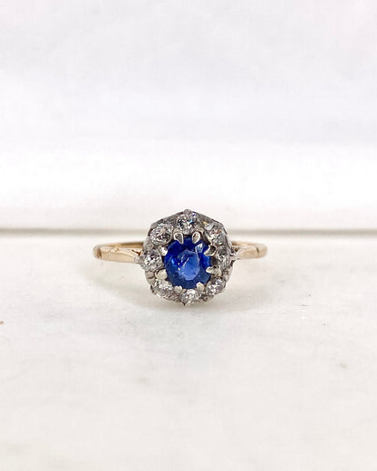 Bague Marguerite Saphir &amp; Diamants &quot;Estelle&quot; - Elliade Paris
