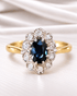 Bague Marguerite Saphir & Diamants "Eugenie" - Elliade Paris