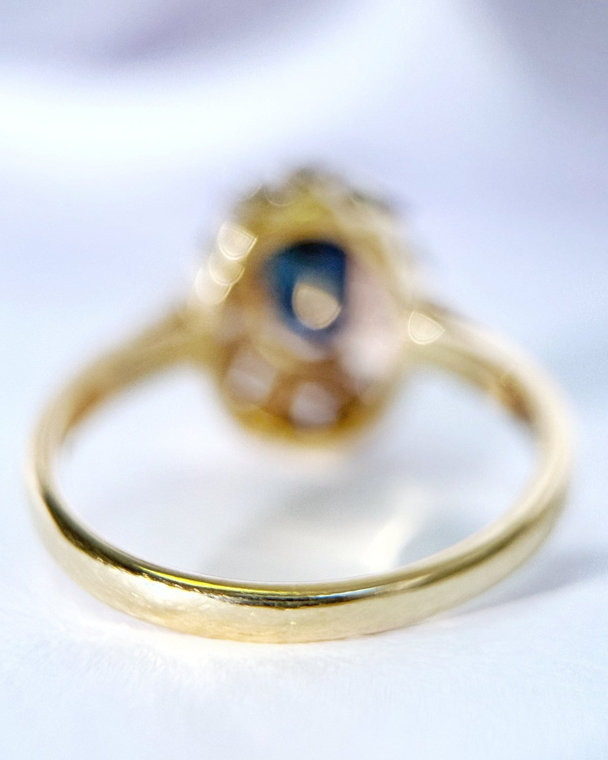 Bague Marguerite Saphir &amp; Diamants "Eugenie" - Elliade Paris