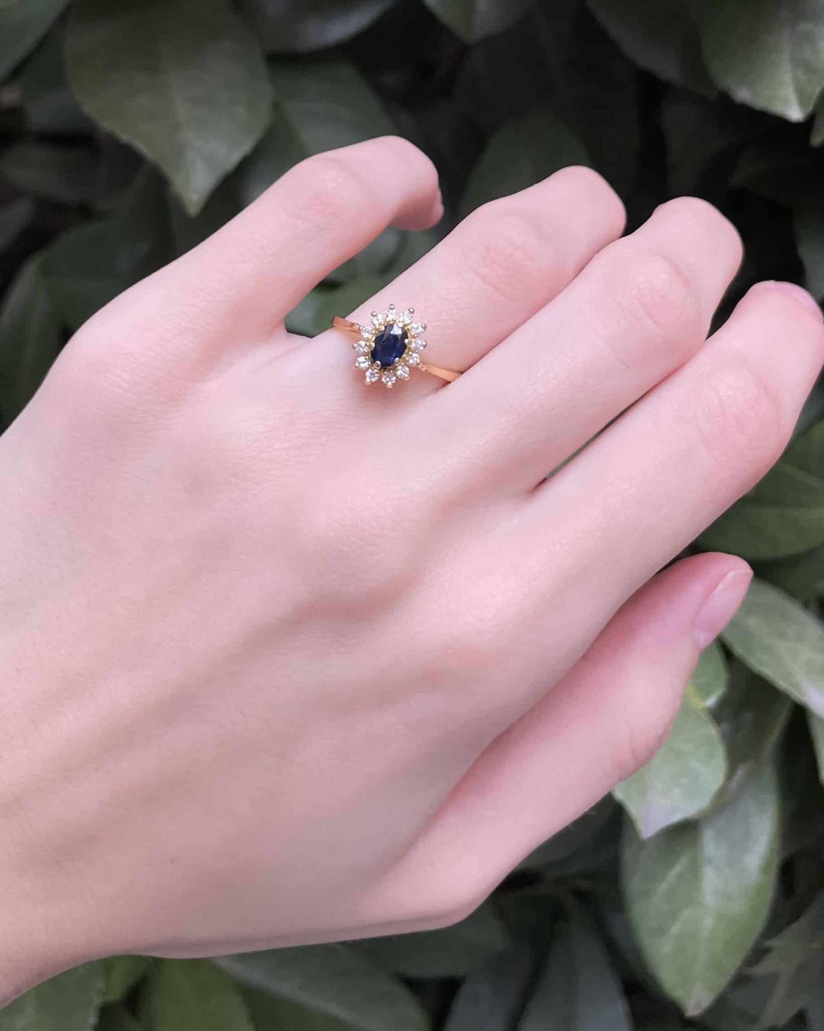 Bague Marguerite Saphir &amp; Diamants "Floriane" - Elliade Paris