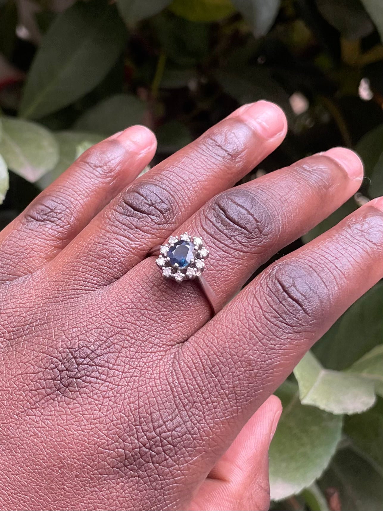 Bague Marguerite Saphir &amp; Diamants "Florinda" - Elliade Paris