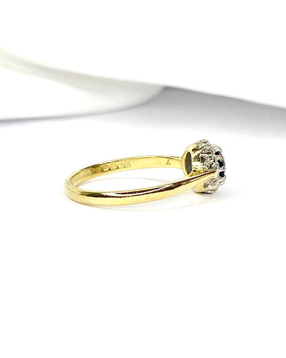 Bague Marguerite Saphir &amp; Diamants "Florine" - Elliade Paris