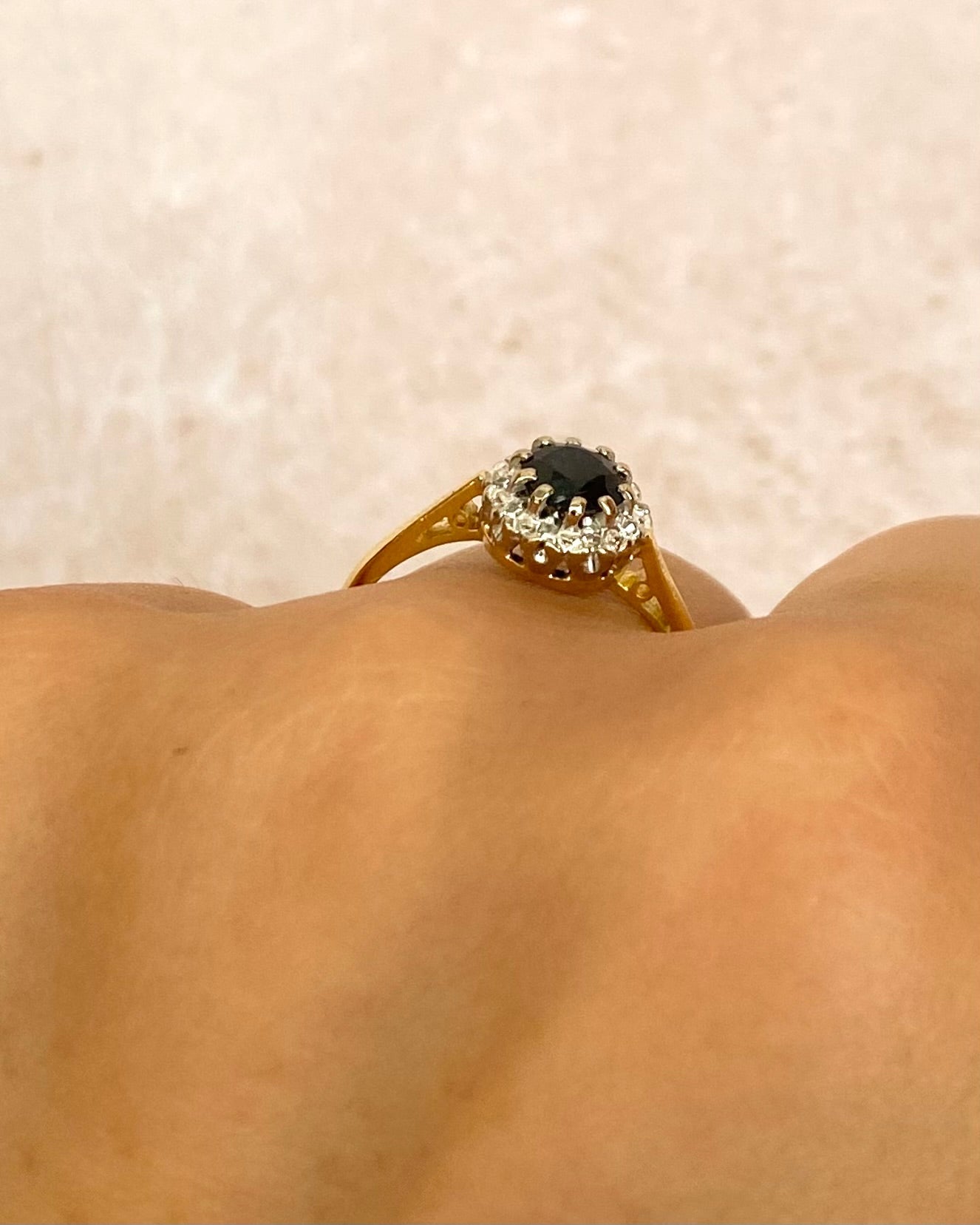 Bague Marguerite Saphir &amp; Diamants "Florine" - Elliade Paris