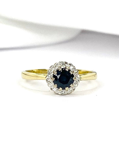 Bague Marguerite Saphir &amp; Diamants "Florine" - Elliade Paris