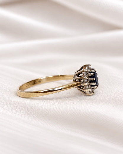 Bague Marguerite Saphir &amp; Diamants "Germaine" - Elliade Paris