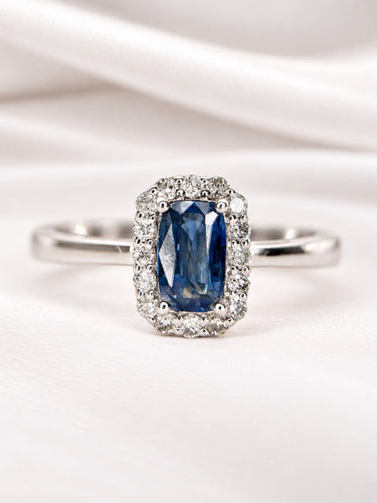 Bague Marguerite Saphir &amp; Diamants "Henriette" - Elliade Paris