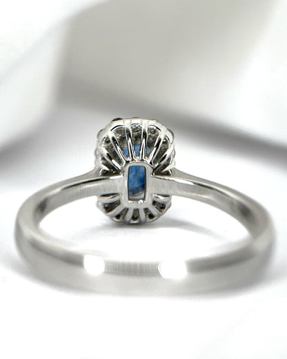 Bague Marguerite Saphir &amp; Diamants "Henriette" - Elliade Paris