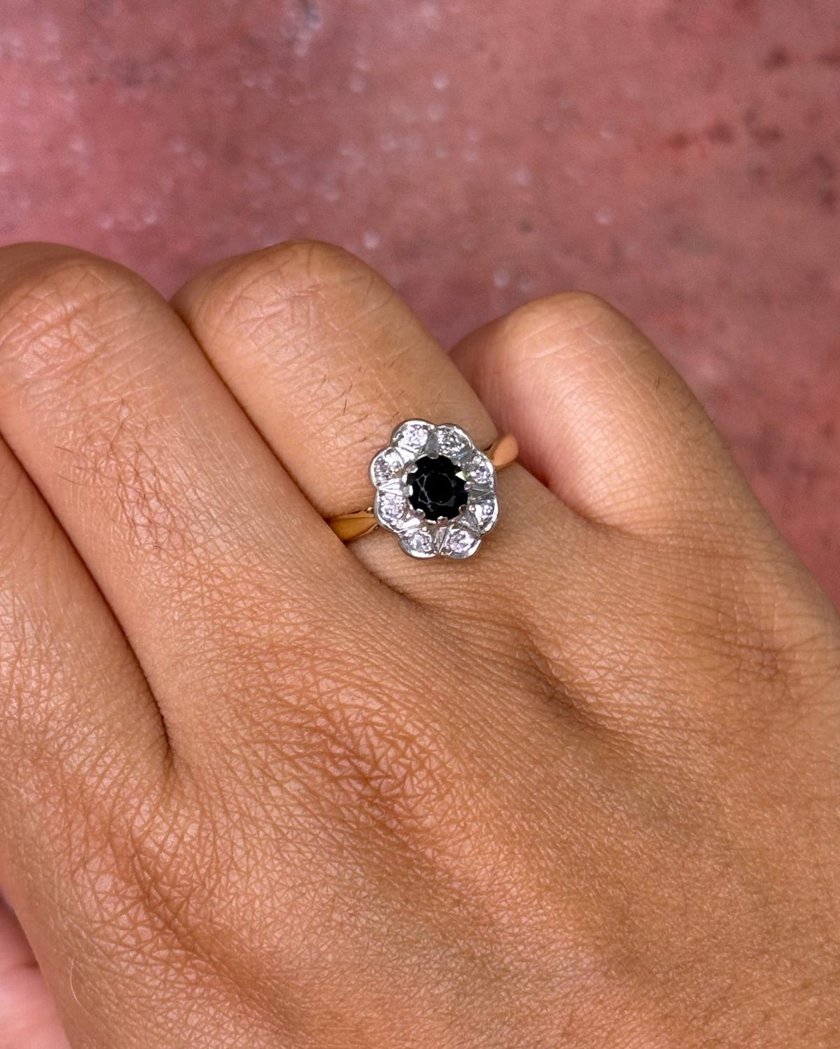 Bague Marguerite Saphir &amp; Diamants "Isabelle" - Elliade Paris