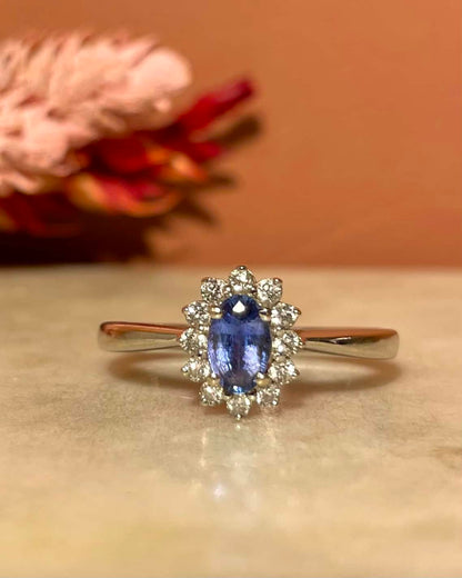 Bague Marguerite Saphir &amp; Diamants &quot;Jeanne&quot; - Elliade Paris