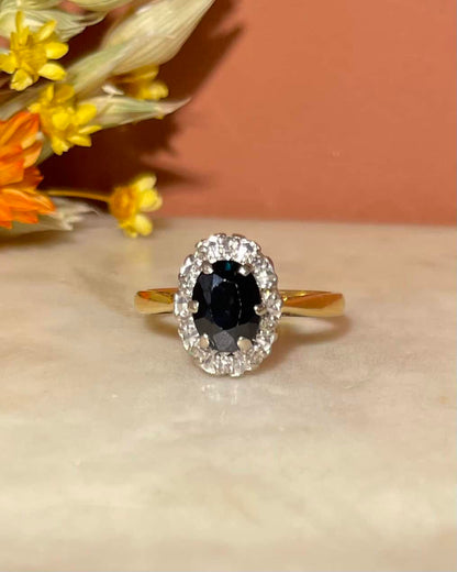 Bague Marguerite Saphir &amp; Diamants &quot;Jorya&quot; - Elliade Paris