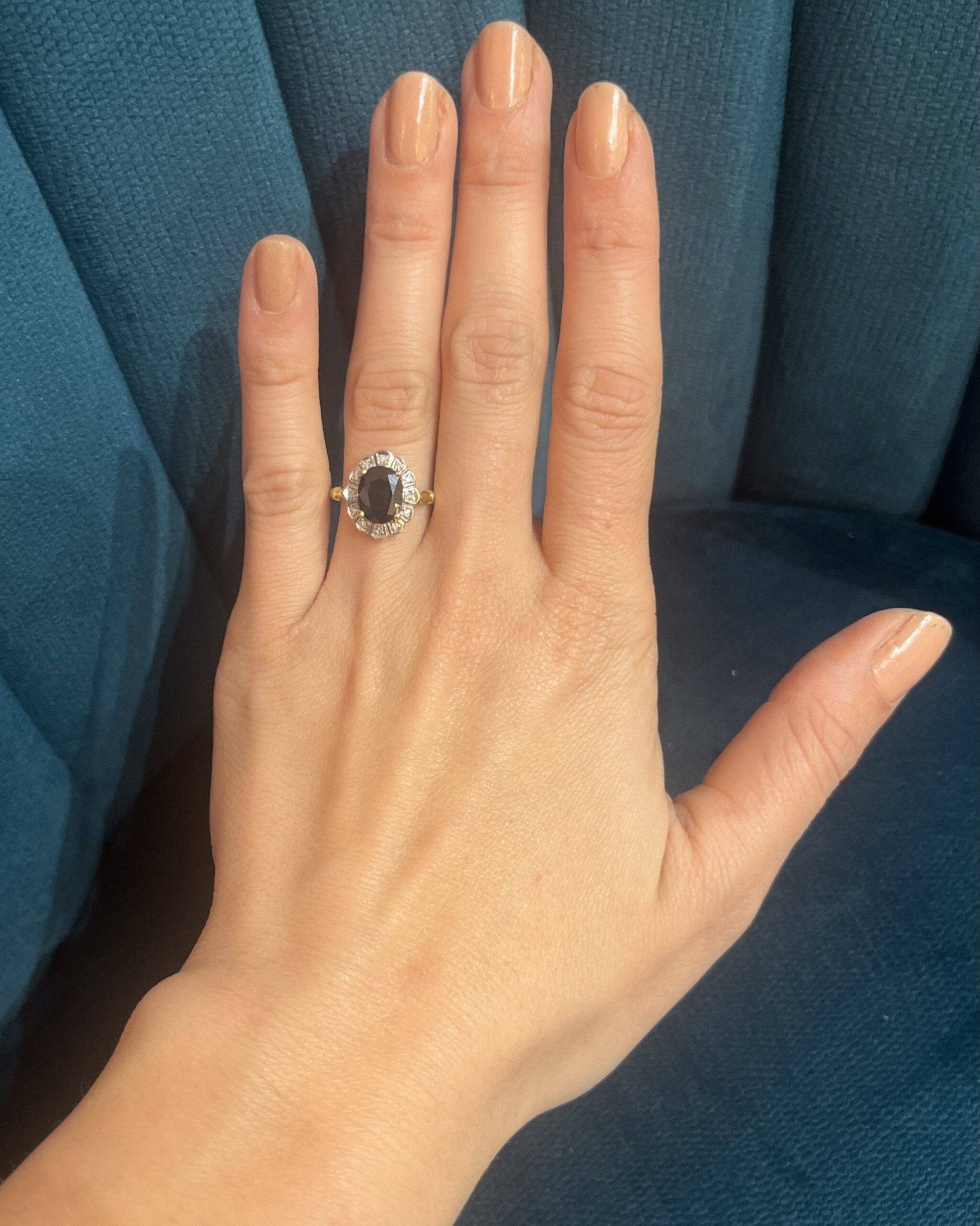Bague Marguerite Saphir &amp; Diamants "June" - Elliade Paris