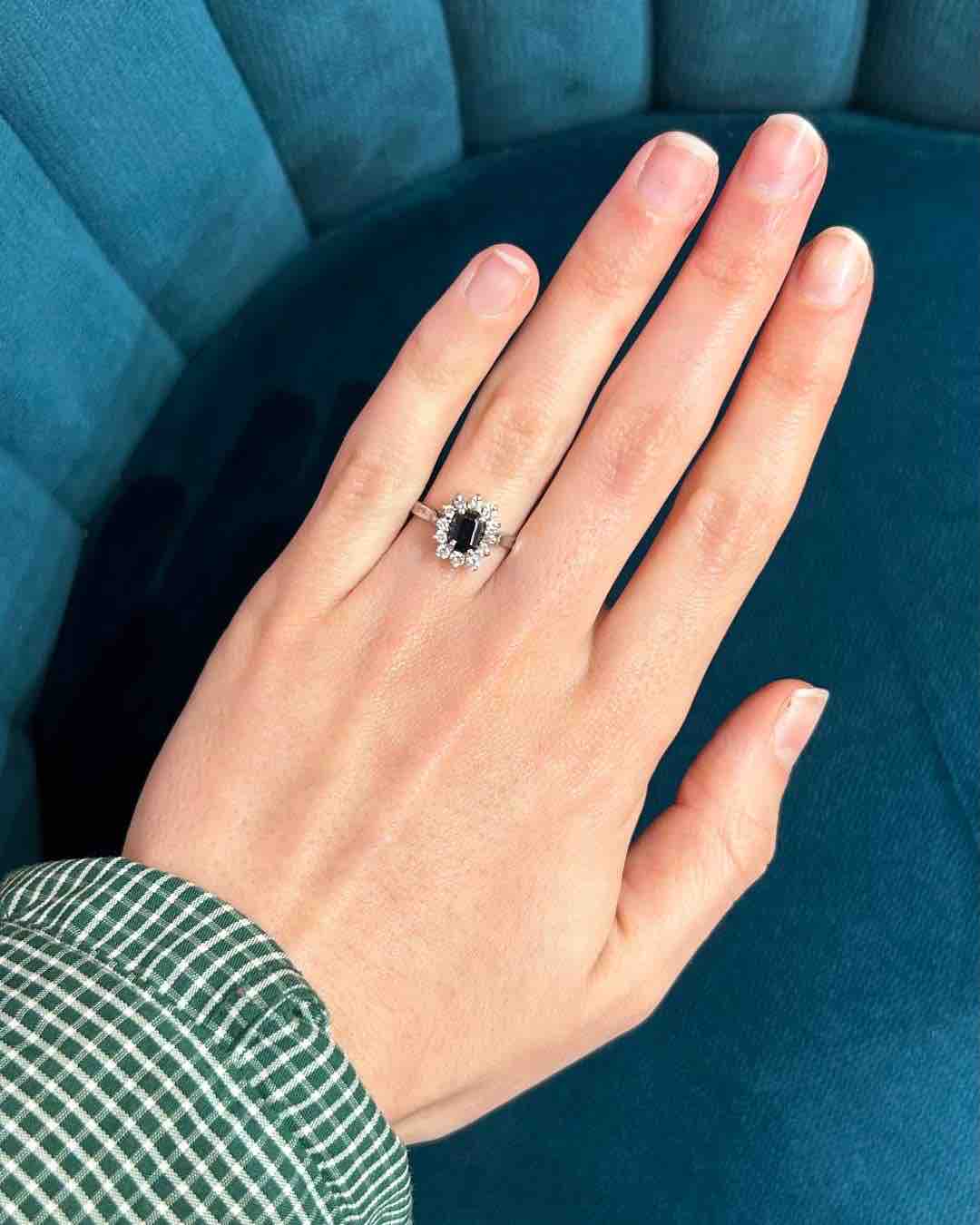 Bague Marguerite Saphir &amp; Diamants &quot;Louna&quot; - Elliade Paris