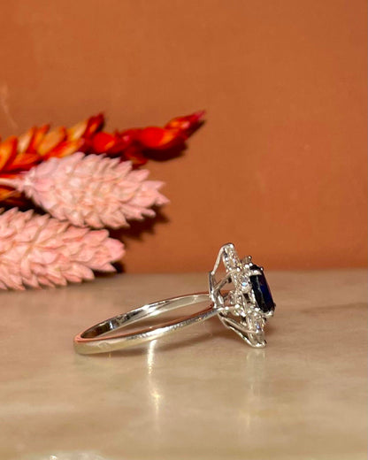Bague Marguerite Saphir &amp; Diamants &quot;Luana&quot; - Elliade Paris