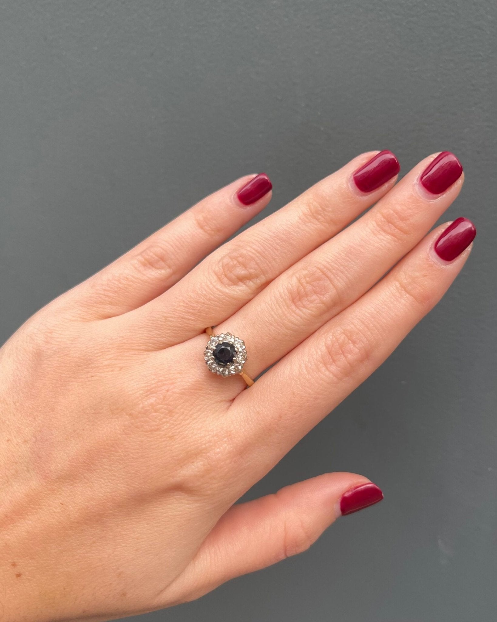 Bague Marguerite Saphir &amp; Diamants "Maguelonne" - Elliade Paris