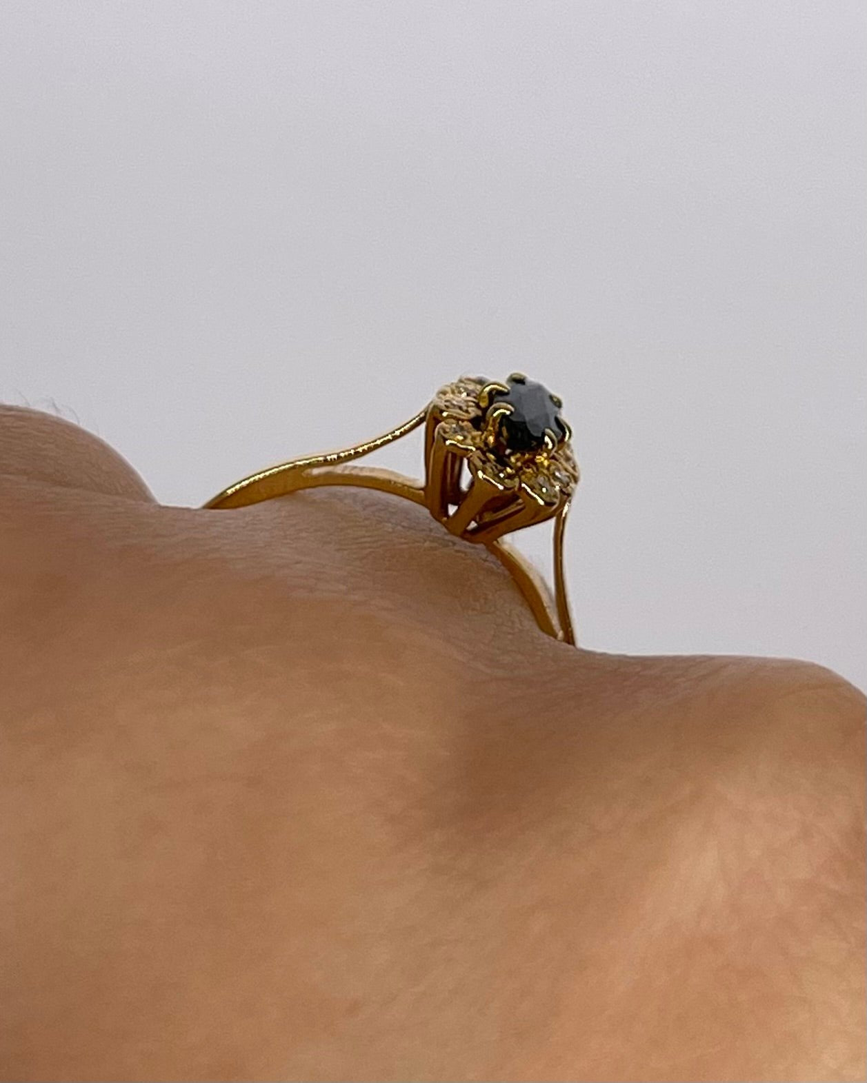 Bague Marguerite Saphir &amp; Diamants "Malonna" - Elliade Paris