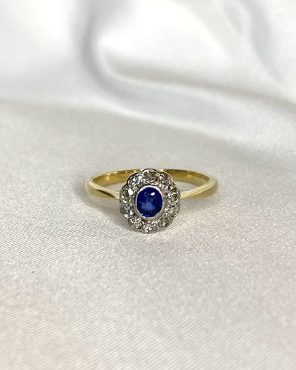 Bague Marguerite Saphir &amp; Diamants "Marie" - Elliade Paris