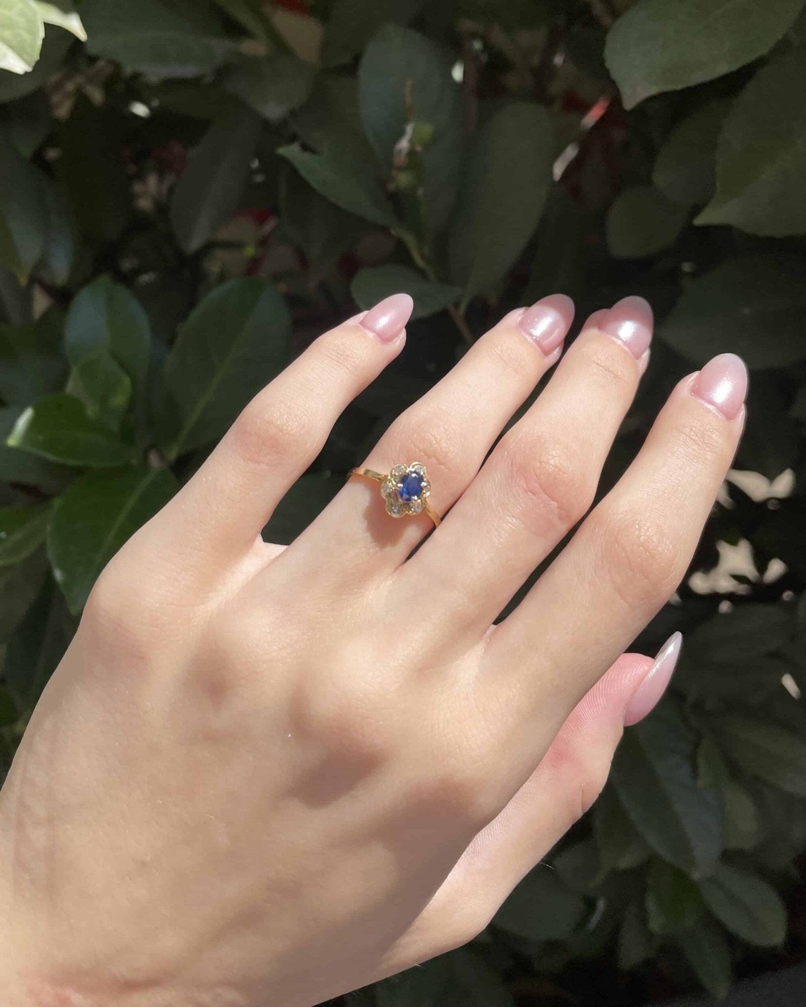 Bague Marguerite Saphir &amp; Diamants "Masha" - Elliade Paris