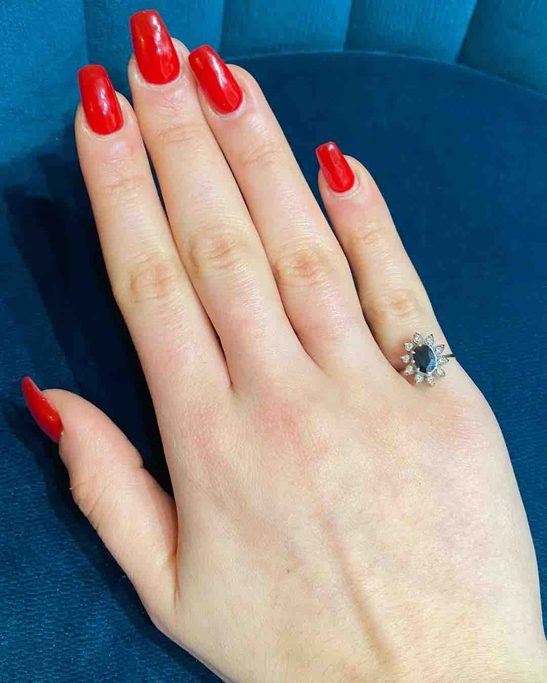 Bague Vintage Marguerite Saphir &quot;Maya&quot;