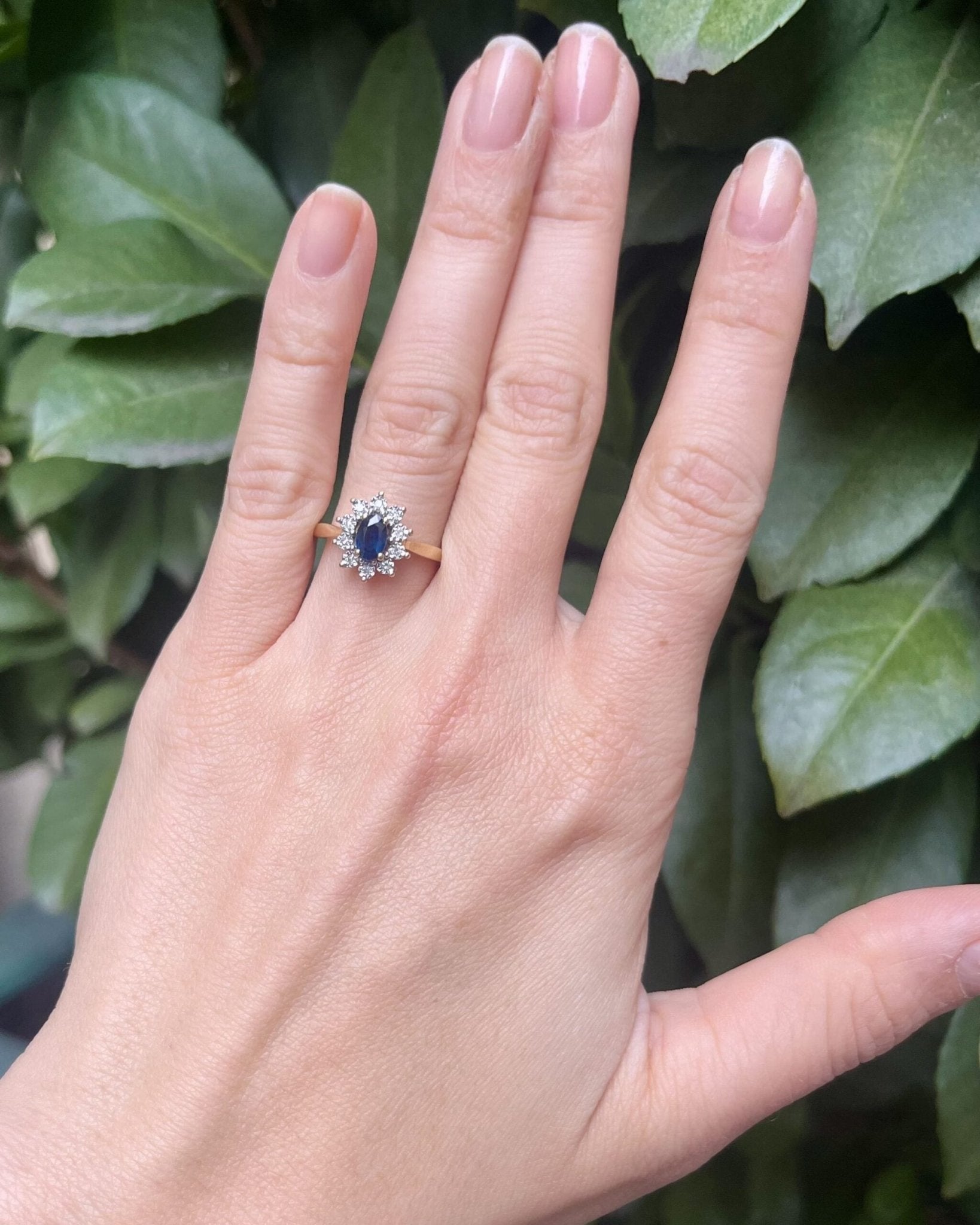Bague Marguerite Saphir &amp; Diamants "Micah" - Elliade Paris