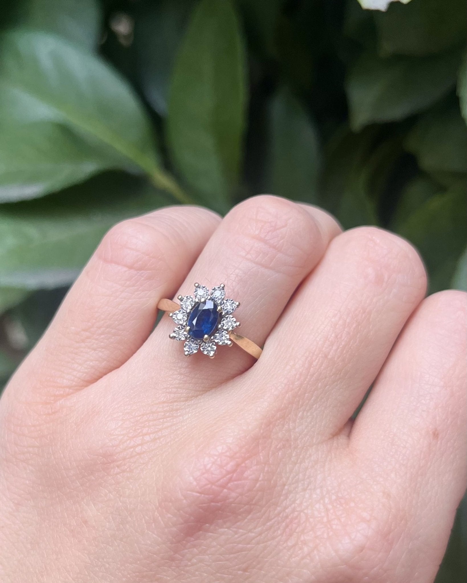 Bague Marguerite Saphir &amp; Diamants "Micah" - Elliade Paris