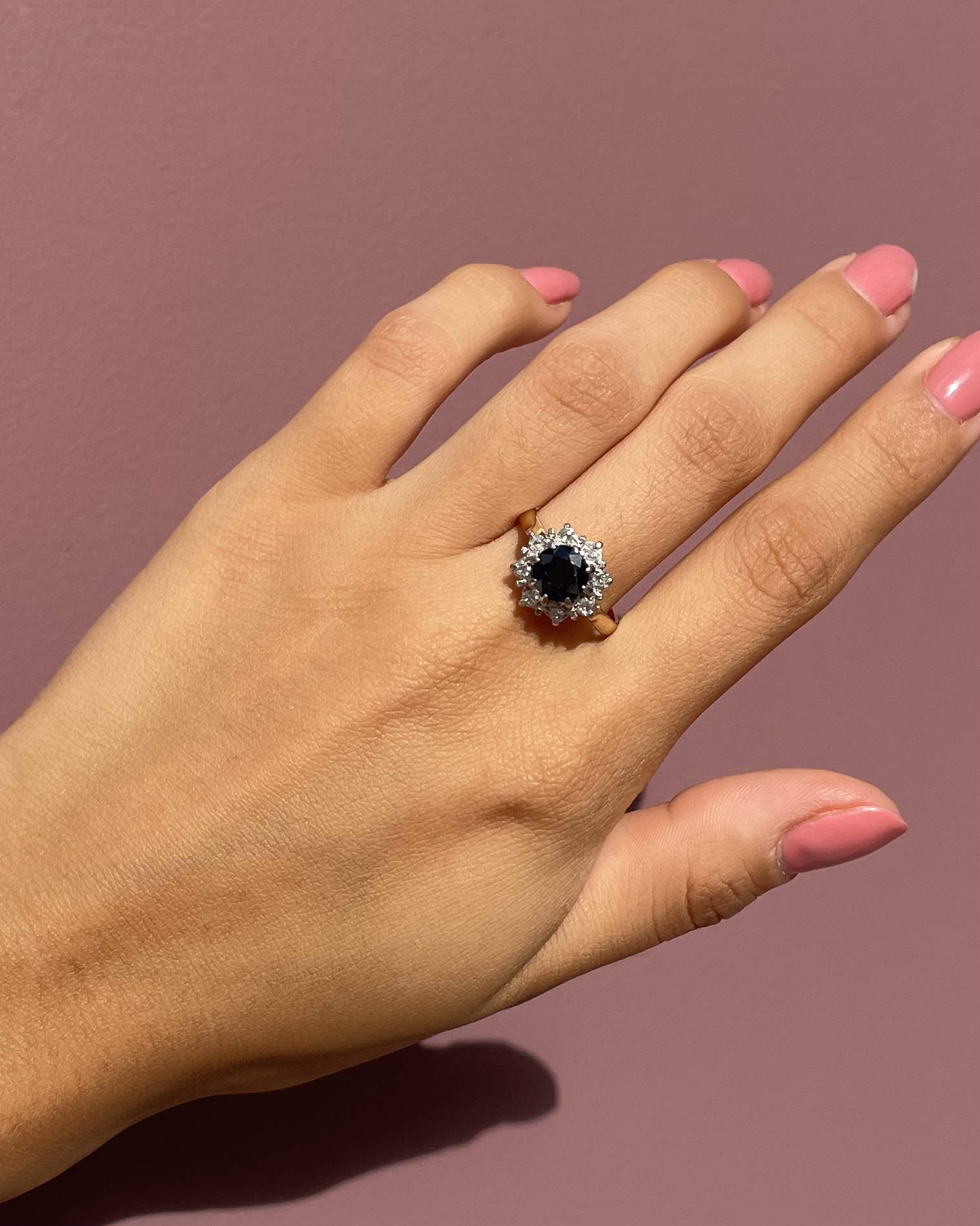 Bague Marguerite Saphir &amp; Diamants "Mina" - Elliade Paris
