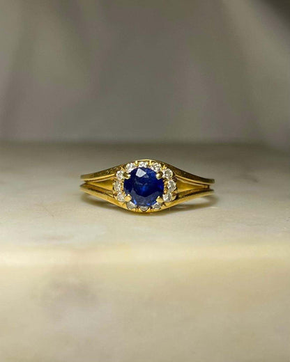 Bague Marguerite Saphir &amp; Diamants &quot;Oxana&quot; - Elliade Paris