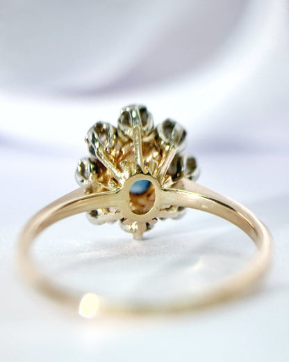 Bague Marguerite Saphir &amp; Diamants "Pierette" - Elliade Paris