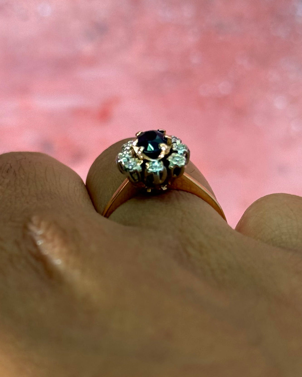 Bague Marguerite Saphir &amp; Diamants "Pierette" - Elliade Paris
