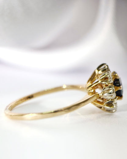 Bague Marguerite Saphir &amp; Diamants "Pierette" - Elliade Paris