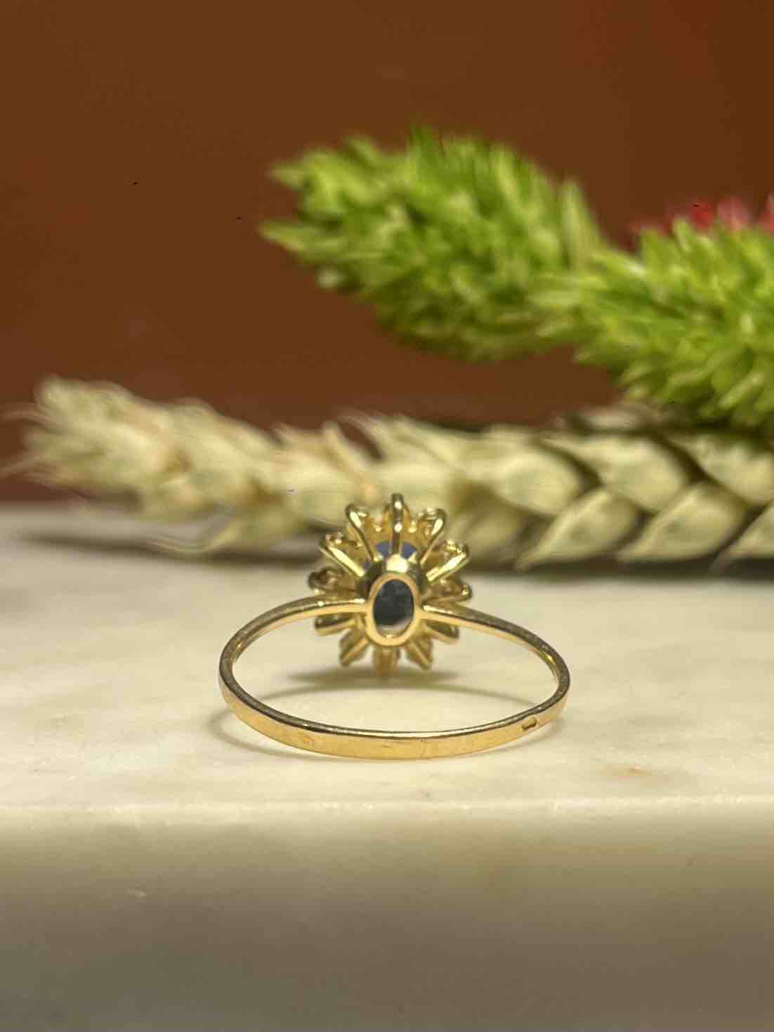 Bague Marguerite Saphir &amp; Diamants "Ryma" - Elliade Paris