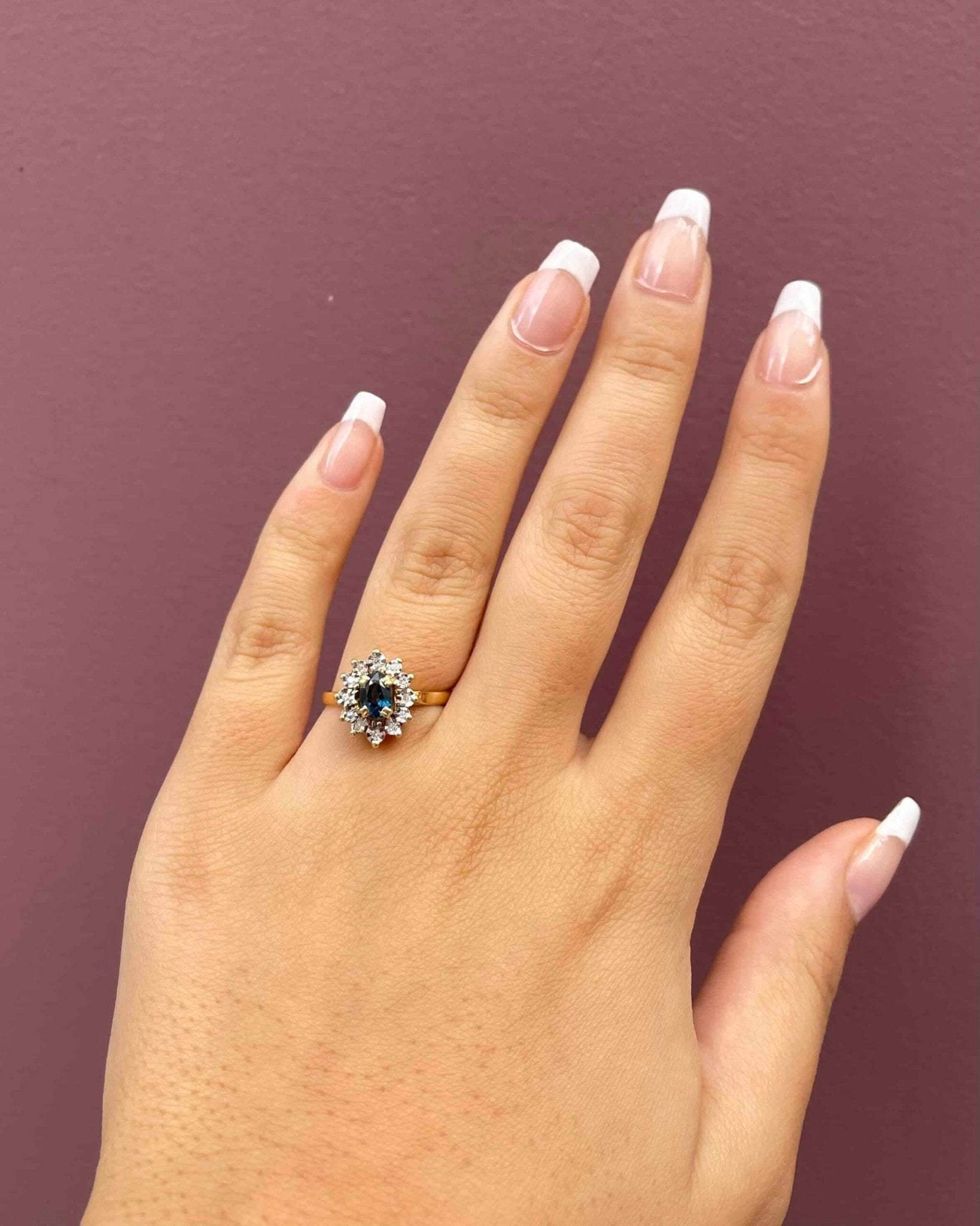 Bague Marguerite Saphir &amp; Diamants "Serenity" - Elliade Paris