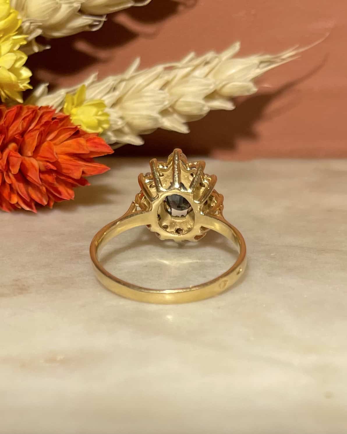 Bague Marguerite Saphir &amp; Diamants "Serenity" - Elliade Paris
