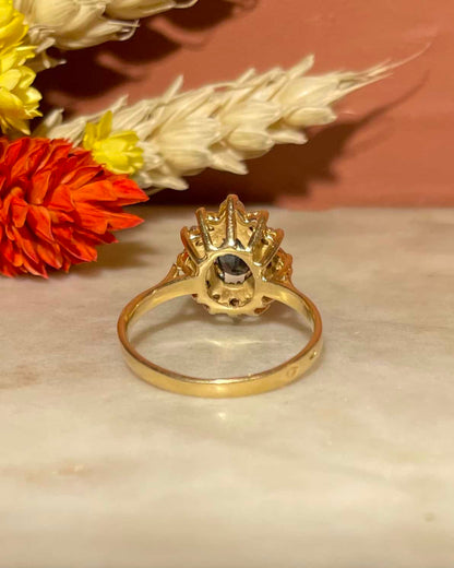 Bague Marguerite Saphir &amp; Diamants &quot;Serenity&quot; - Elliade Paris