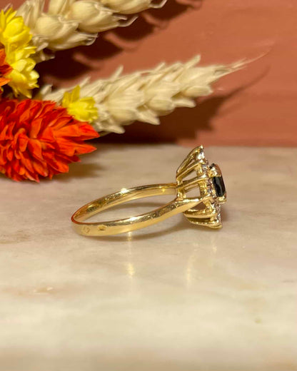 Bague Marguerite Saphir &amp; Diamants &quot;Serenity&quot; - Elliade Paris