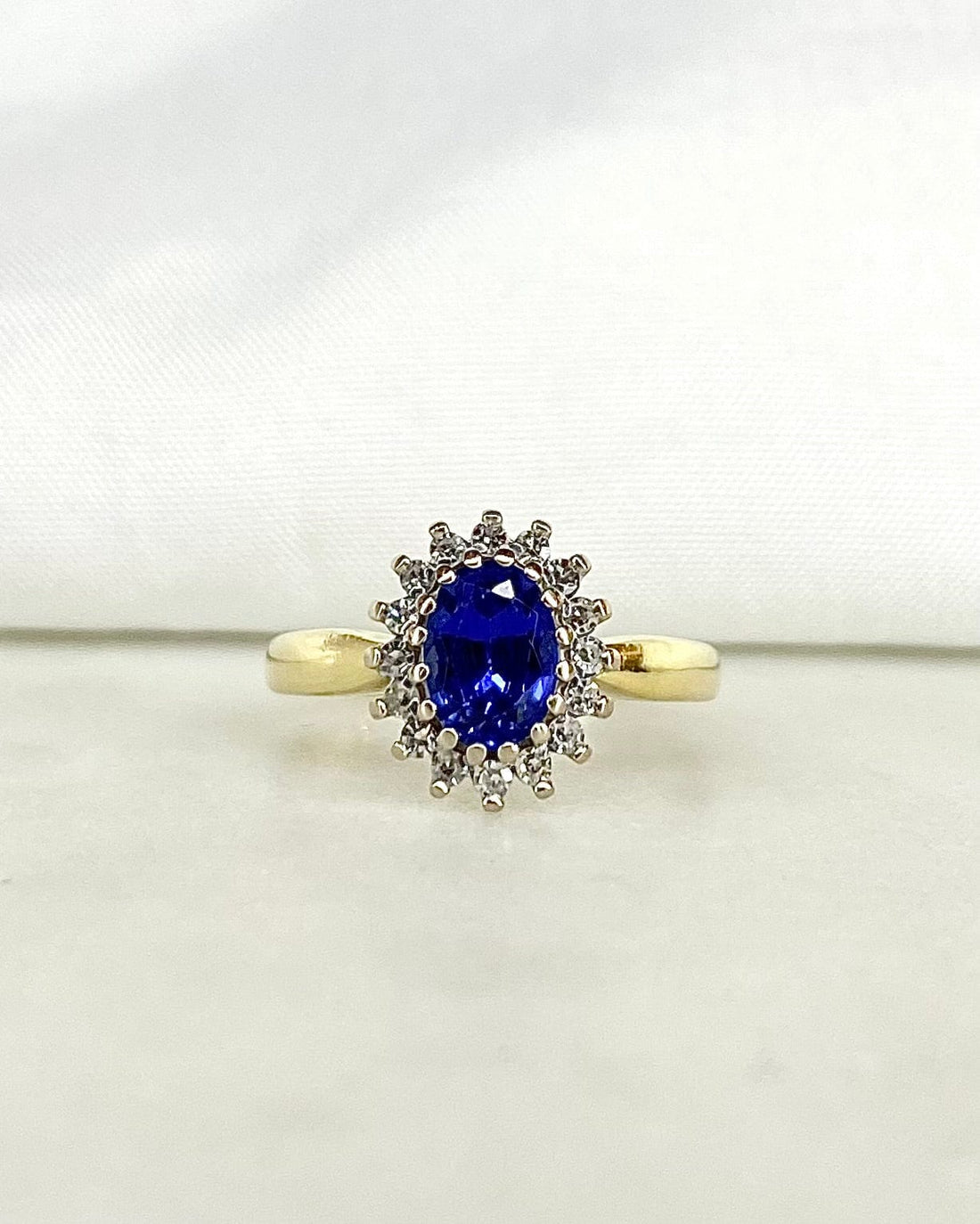 Bague Marguerite Saphir & Diamants "Sonia" - Elliade Paris