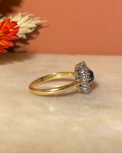 Bague Marguerite Saphir &amp; Diamants &quot;Telma&quot; - Elliade Paris