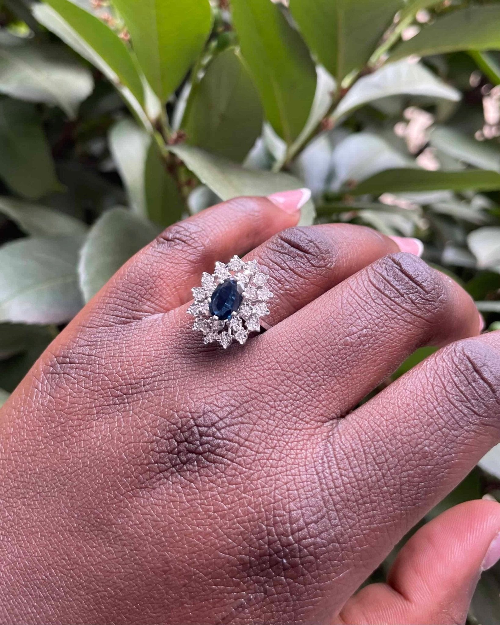 Bague Marguerite Saphir &amp; Diamants "Zalya" - Elliade Paris