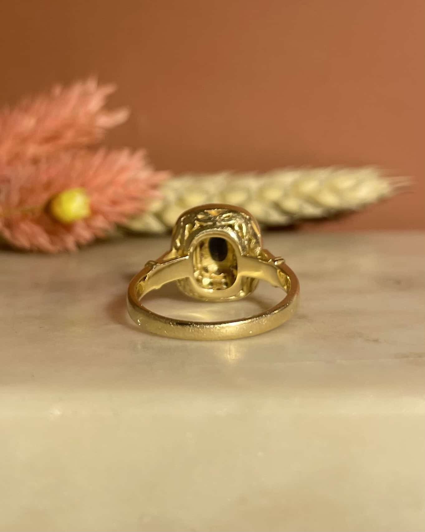 Art Deco Style Sapphire &amp;amp; Diamond "Hope" Ring