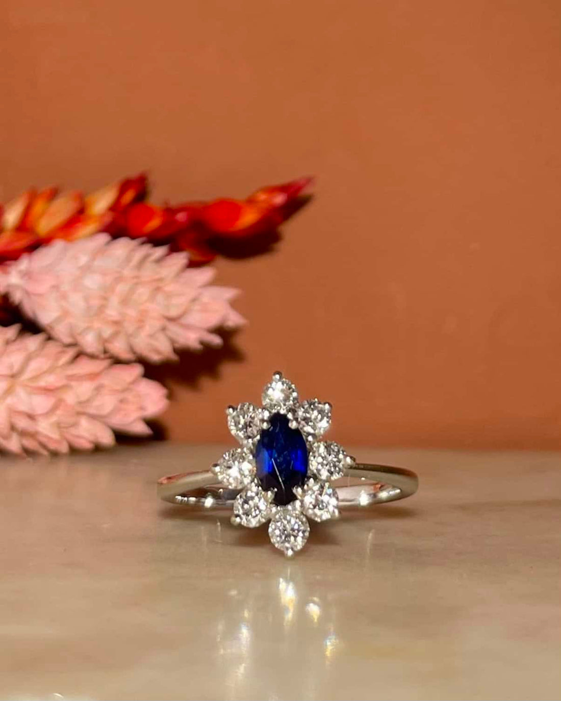 Bague Marguerite Saphir &amp; Diamants &quot;Luana&quot;