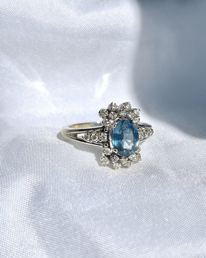Bague Marguerite Saphir et diamants &quot;Caroline&quot; - Elliade Paris