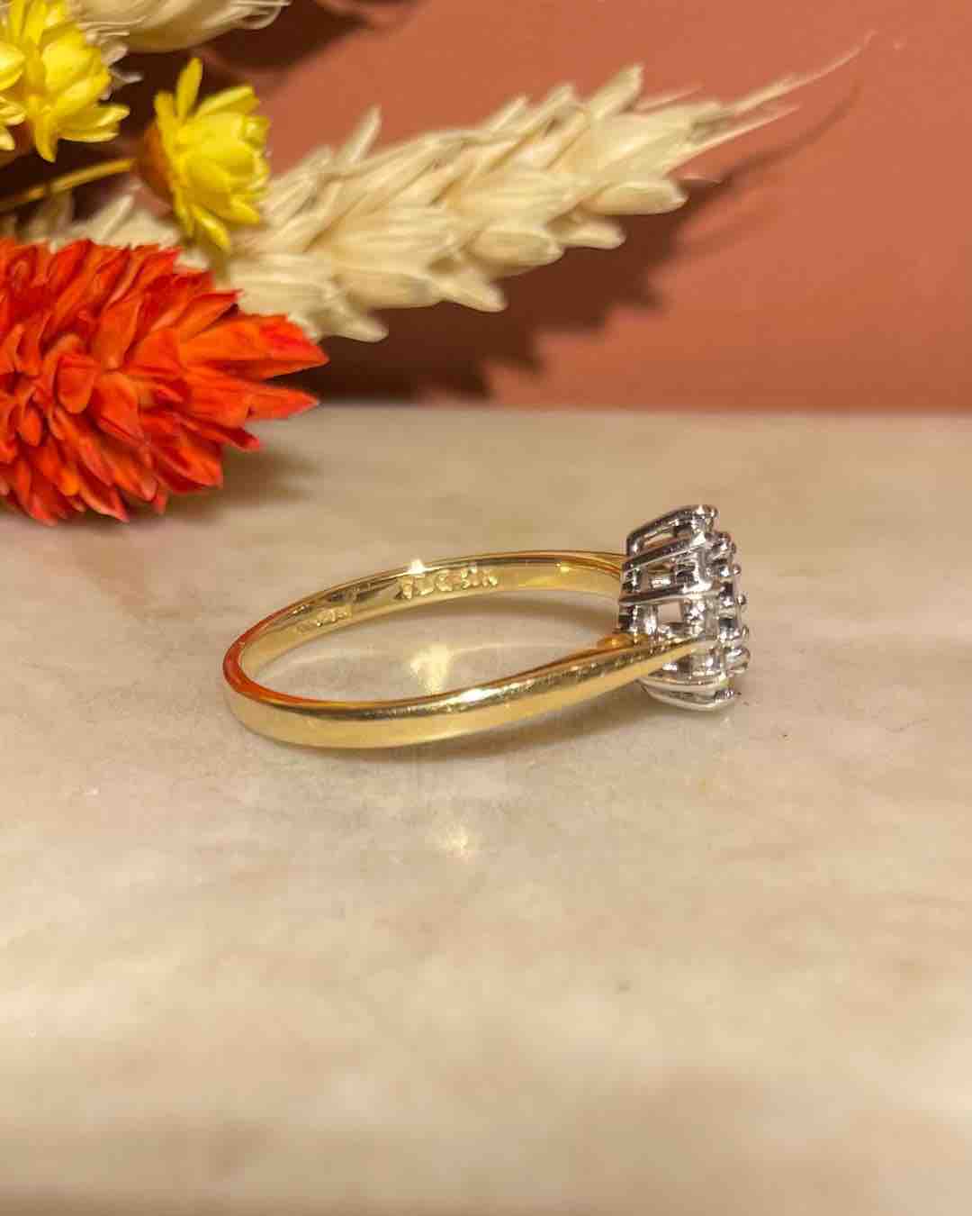 Bague Marguerite Saphir &amp; Diamants "Suzie"