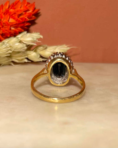 Bague Marguerite Saphir 1.80 carat &amp; Diamants &quot;Coralie&quot;