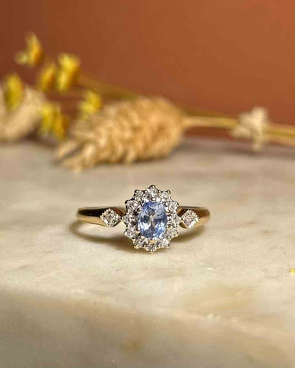Bague Marguerite Saphir &amp; Diamants &quot;Laia&quot;