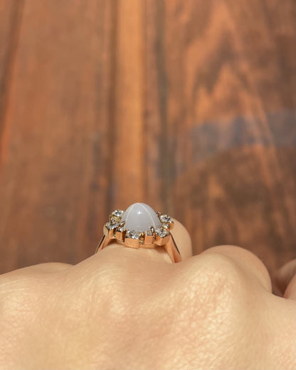 Bague Marguerite Saphir Étoilé 5.40 carats &amp; Diamants &quot;Noor&quot; - Elliade Paris