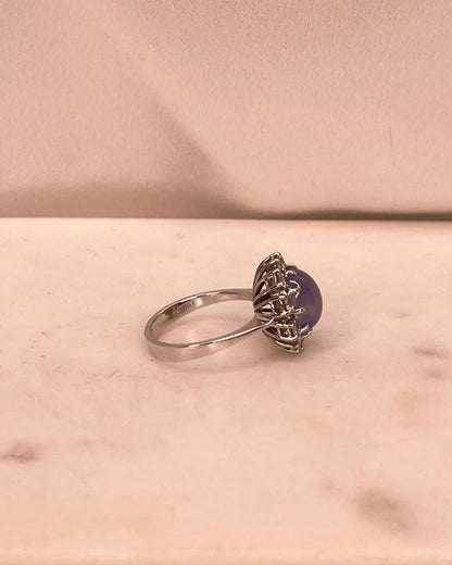 Bague Marguerite Saphir Étoilé 7.80 Carats &amp; 10 Diamants “Devona” - Elliade Paris
