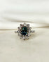 Bague Marguerite Saphir Pastel 1.40 carat & Diamants 0.60 carat "April" - Elliade Paris