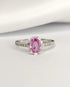 Bague Marguerite Saphir Rose 0.76 carat & Diamants "Elodie" - Elliade Paris