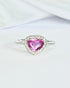 Bague Marguerite Saphir Rose Ceylan 1.20 carat & Diamants 0.20 carat "Amicie" - Elliade Paris