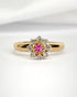 Bague Marguerite Saphir Rose & Diamants "Irina" - Elliade Paris