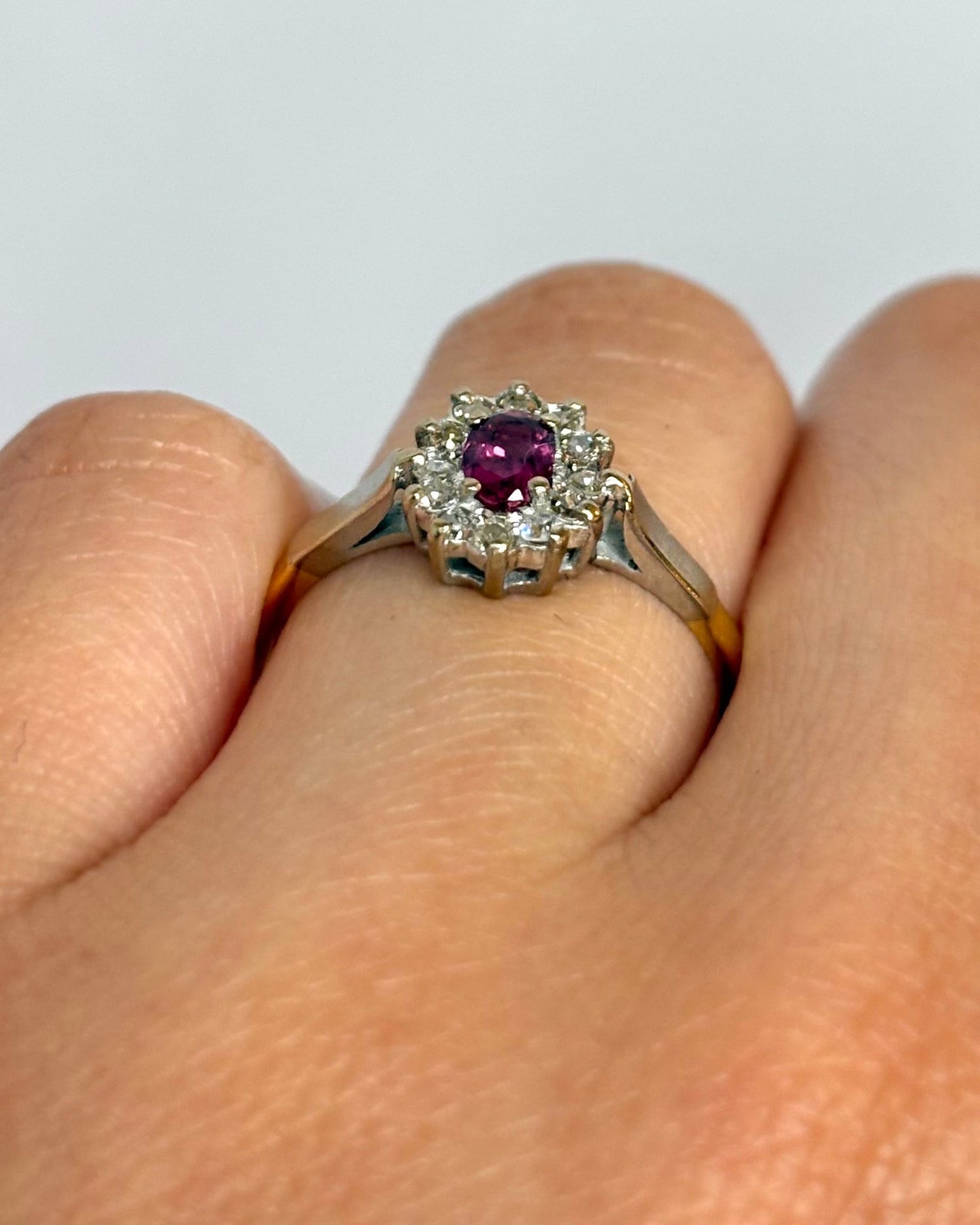 Bague Marguerite Saphir Rose &amp; Diamants "Mélina" - Elliade Paris